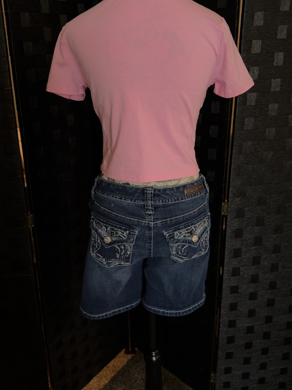 Pink Mesh-Insert Tee - Picture 4 of 6